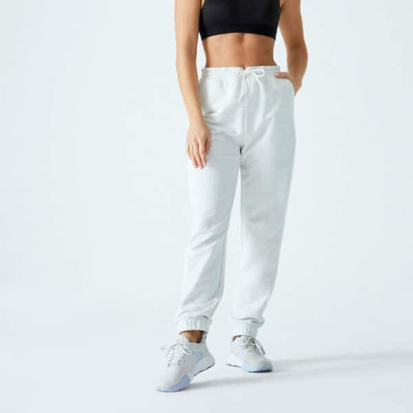 Domyos Jogginghose Damen Regular - 500 Essentials weissmeliert