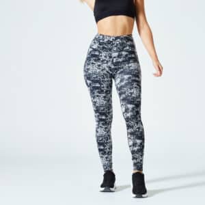 Domyos Leggings Damen - 520 bedruckt grau