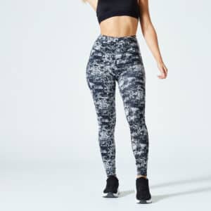 Domyos Leggings Damen - 520 bedruckt grau