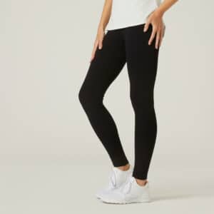 Domyos Leggings Damen Slim - 100 schwarz