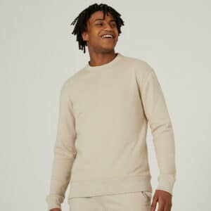 Domyos Sweatshirt Herren - 500 Essentials leinenfarben