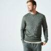 Domyos Sweatshirt Herren Crew - 500 Essentials khaki