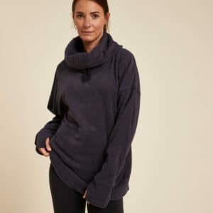 KIMJALY Sweatshirt Yoga Fleece Damen - dunkelviolett