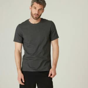 Domyos T-Shirt Herren Baumwolle Regular - 500 dunkelgrau