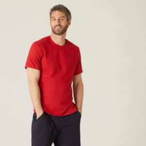 Domyos T-Shirt Herren Baumwolle Regular - 500 rot