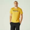 Domyos T-Shirt Herren Fitness Baumwolle dehnbar - 500 gelb