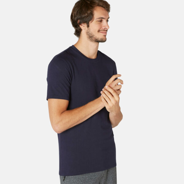 Domyos T-Shirt Herren Slim - 500 dunkelblau
