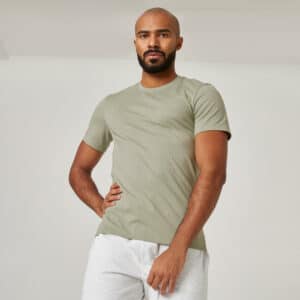 Domyos T-Shirt Herren Slim - 500 salbeigrau